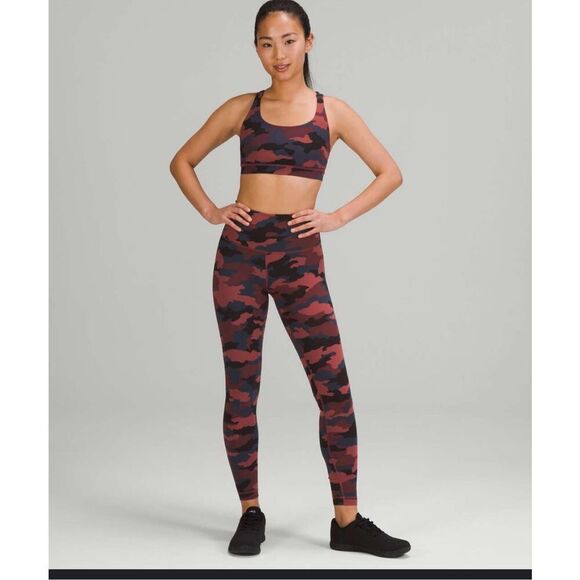 Lululemon Align Tank Top Crop Leggings Set Camo Red Grey Workout Gym - Picture 3 of 15